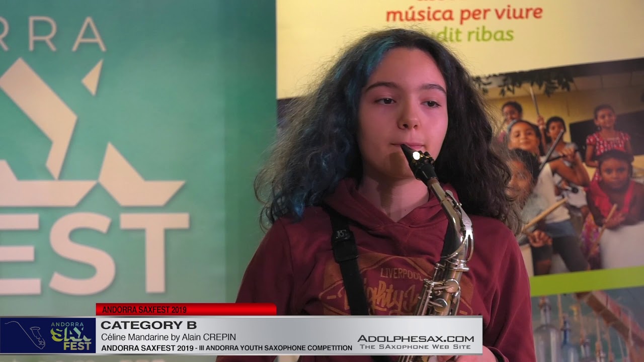 Andorra saxfest 2019   Youth Saxophone Competition   Mafalda Maia   Ce?line Mandarine by Alain Crepi