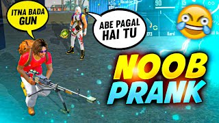 Best Noob Adam Prank With Random Players - Garena Free Fire