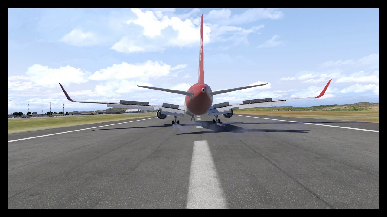 Crosswind and turbulent landing. B767-300ERW FF1.1.32 at SBCF camera iphone 8 plus apk