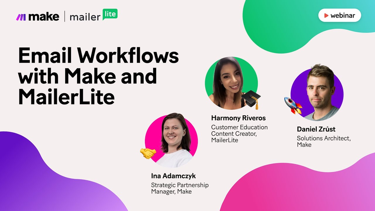 Webinar Automate your email workflows with Make & MailerLite