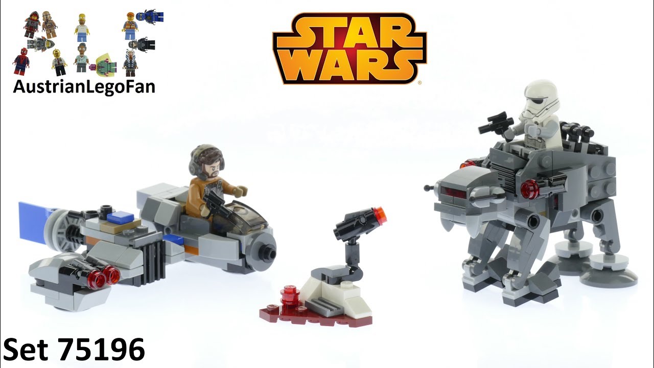 LEGO Star Wars: The Last Jedi Ski Speeder vs. First Order Walker  Microfighters 75195 Building Kit (216 Piece)