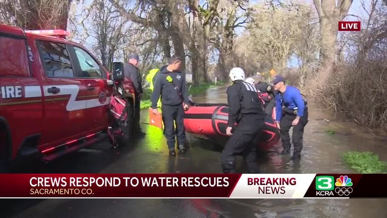 Crews make water rescue in Sacramento County - YouTube