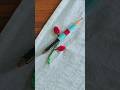 Easy Hand Embroidery | Trick for Tulip Embroidery #viral #handembroidery #trending #beginners#shorts