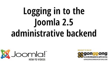 Logging in to the Joomla 2.5 administrative backend