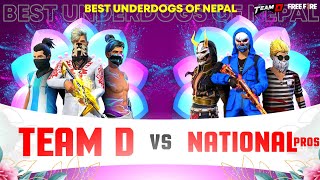 TEAM D VS NATIONAL PROS | MOST UNDERRATED TEAM OF NEPAL 🔥 | 🇮🇳 🇳🇵❤️
