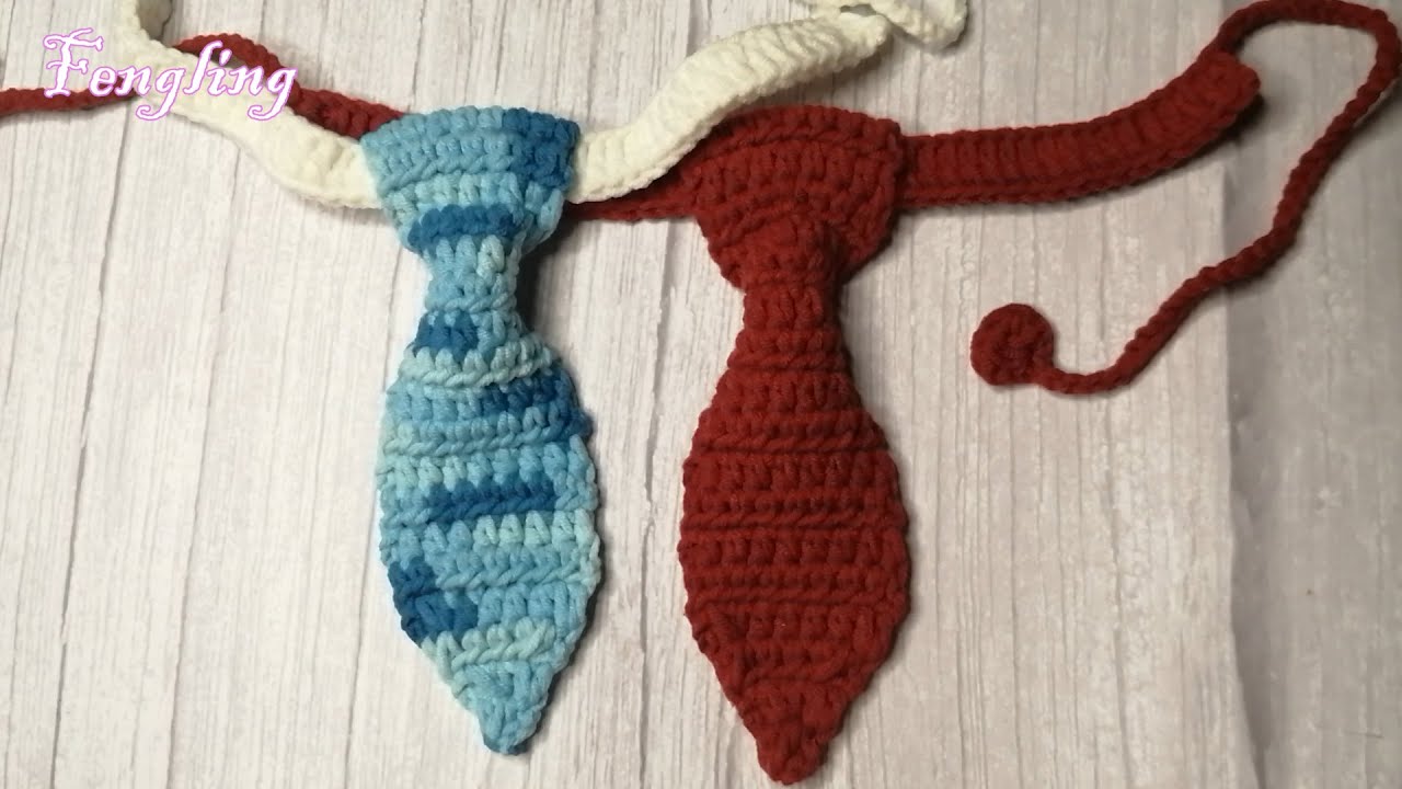 #3 knitted tie pet collar crochet cat collar