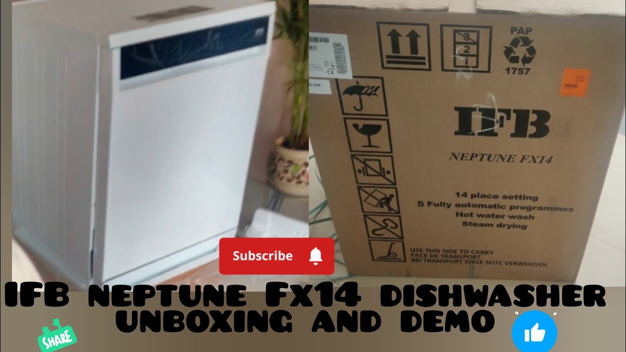 IFB neptune Fx14 dishwasher unboxing and demo in telugu/ IFB dishwasher ...