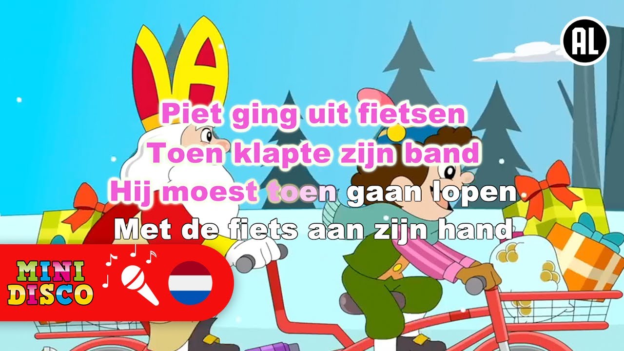 PIET GING UIT FIETSEN | Sinterklaasliedjes | Karaoke | Minidisco - YouTube