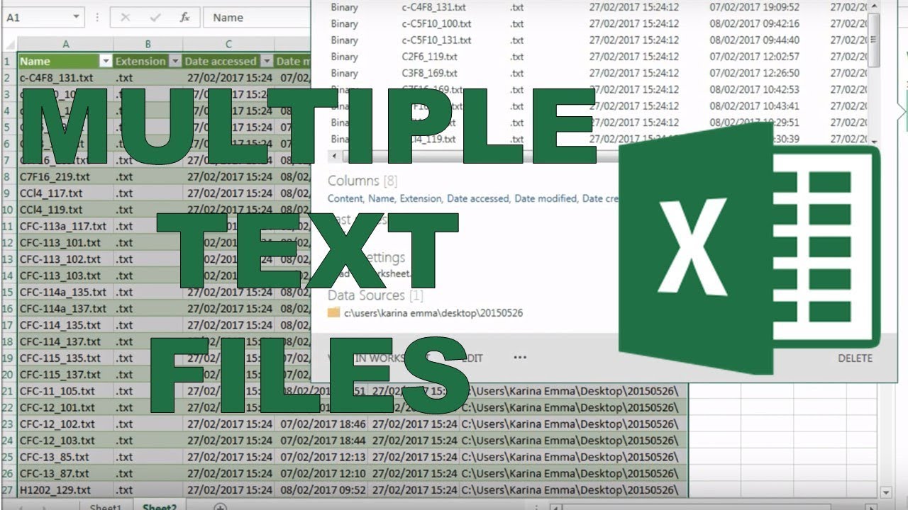 how-to-import-multiple-text-files-into-excel-youtube