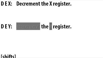 6502 CPU Assembly Language Instruction Set Learning Aid - Part 1