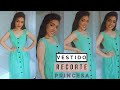 Passo a Passo VESTIDO RECORTE PRINCESA C/ BOTÕES NA FRENTE - Costura | Super fácil para iniciantes