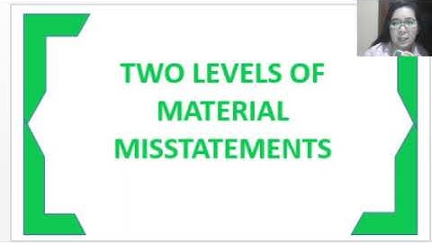 Risk of Material Misstatements