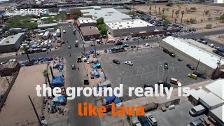 Asphalt, concrete surfaces worsen heatwave impacts