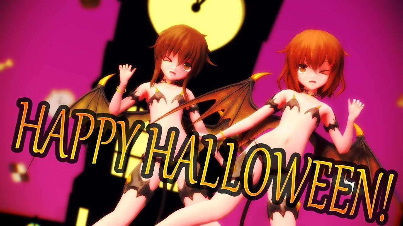 Mmd艦これ 電と雷で Happy Halloween サキュバス電と雷様 Youtube