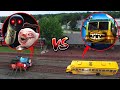 Drone catches bus eater vs choo choo charles and thomas the train in real life huge fight