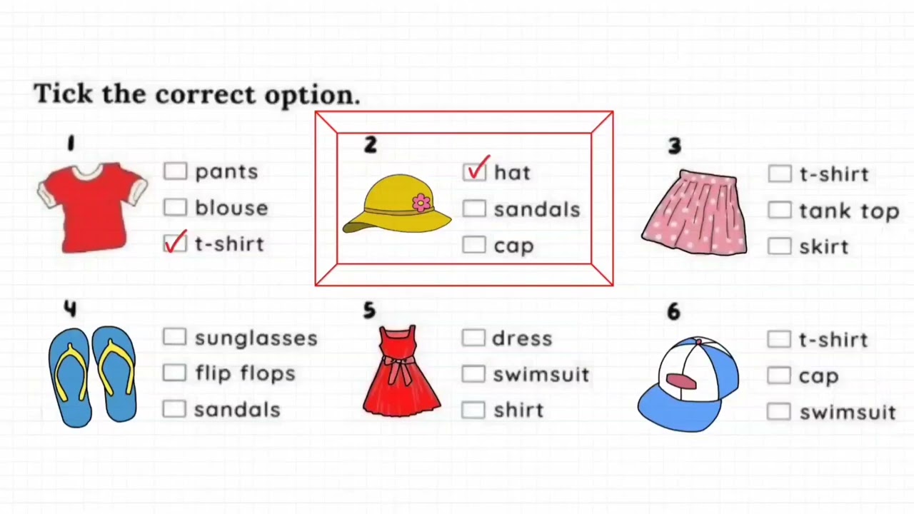 Summer Clothes Quiz | English Vocabulary | My English Corner