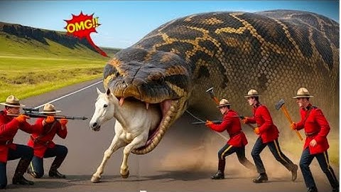 Heroic Rescue Team Saves Lonely Horse from Giant Python Terrifying Attack🐴🐍