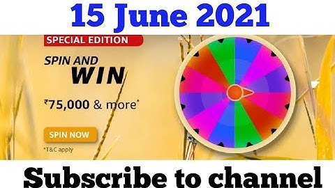 Amazon Special Edition Spin And Win Today Answers | 15 June 2021