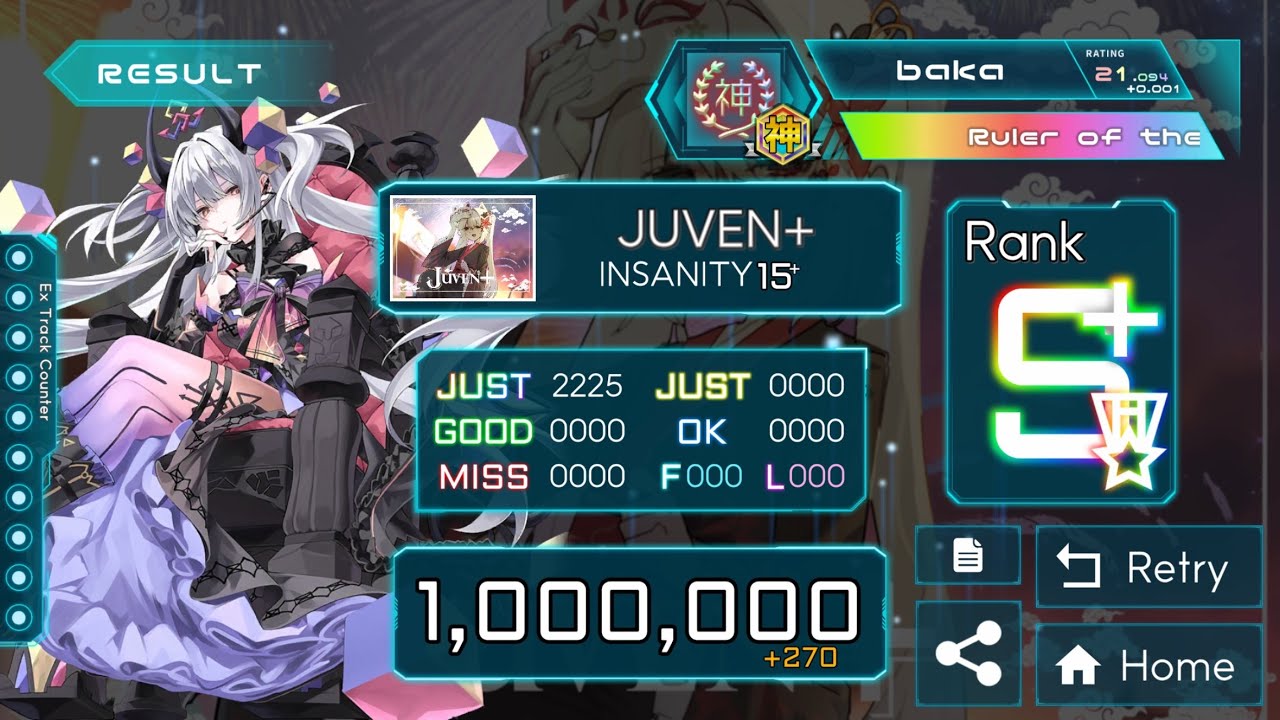 TAKUMI³】JUVEN+ [INSANITY 15+] 1000000pts - YouTube
