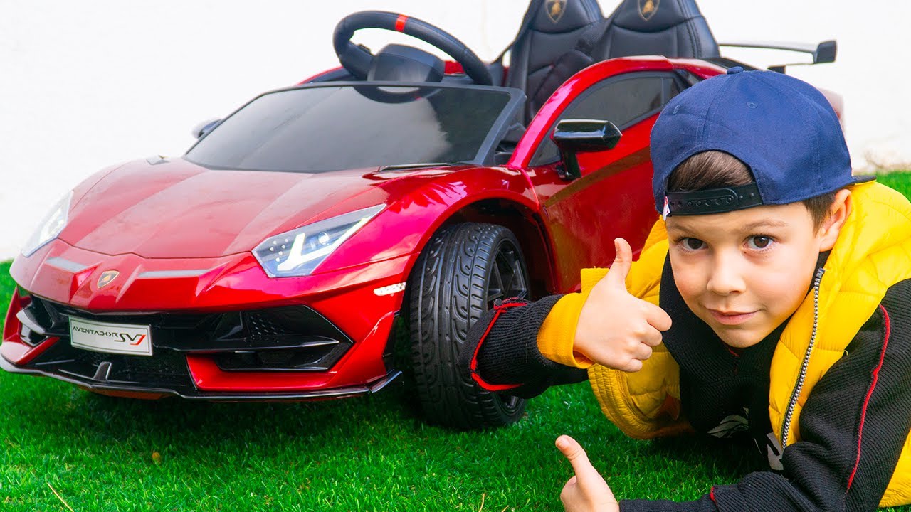 Artem assembling new Supercar Lamborghini for kids - YouTube