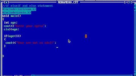 C/C++ tutorials for beginners on Turbo C++ Tutorial 19 : If else if and else statement