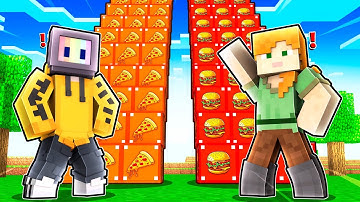 I CHALLENGED CHAPATI TO A 1V1 FAST FOOD LUCKY BLOCK RACE