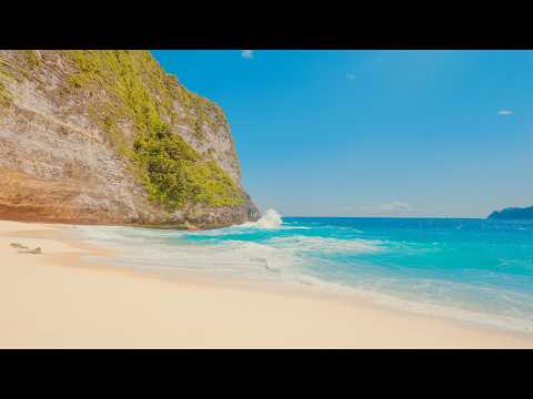 The Most Relaxing Waves Ever - Ocean Sounds. Nusa Penida beach 4K ULTRA HD