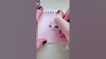 How to #draw a cute #llama 🦙 #doodle animals llama #shorts #howtodraw #drawing tutorial