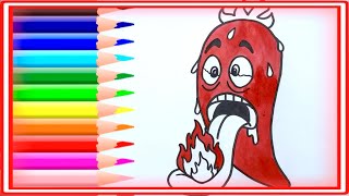 How To Draw A Chilli | Easy Drawing For Kids