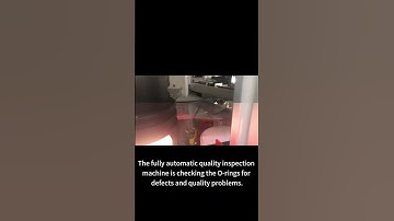 A fully automatic quality inspection machine is inspecting O-rings