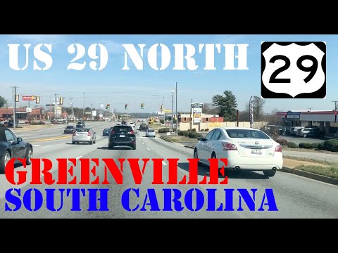 US 29 North - Downtown Greenville to Downtown Spartanburg - South Carolina Real-Time - Highway Drive