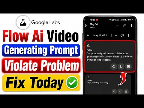 Google Flow video generation error || Google Flow "Oops! Something went wrong" issue today
