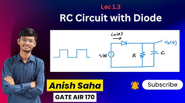 Lec 1.3 RC Circuit with diode for a Step Input | Complete Analysis with Intuitive Approach