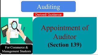 Appointment of Auditor | Section 139 | Auditing | Contemporary Audit | For Commerce and Management S