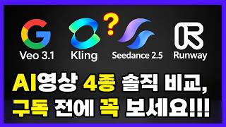 AI 영상 툴 뭐 써야 할지 고민이라면? 3년차 크리에이터의 솔직 비교