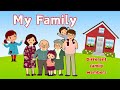 My Family For Kids Learn Family Members With Names Family Vocabulary Myfamily Kids Family 
