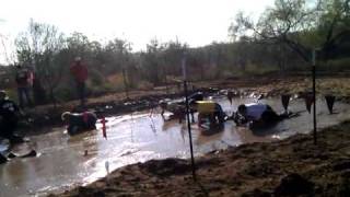 Trish Beth and Liz in the mud pit.