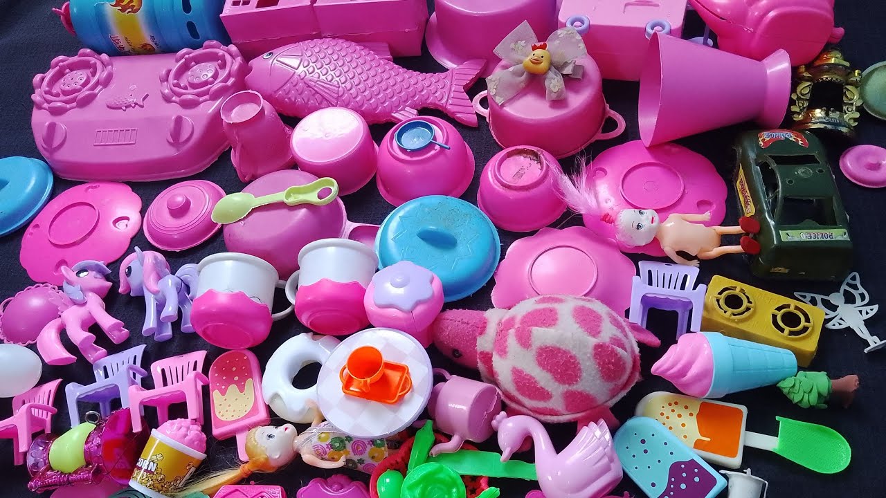 7 minutes satisfying with unboxing cute pink cooking playsets🍳 asmrs sound | asmrs toys | 