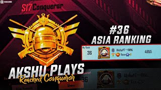 Top 10 Asia Conqueror Today | Rank Push PUBG Mobile Live With Facecam | IWILLNEVERLOSE IWNLAkshu✌