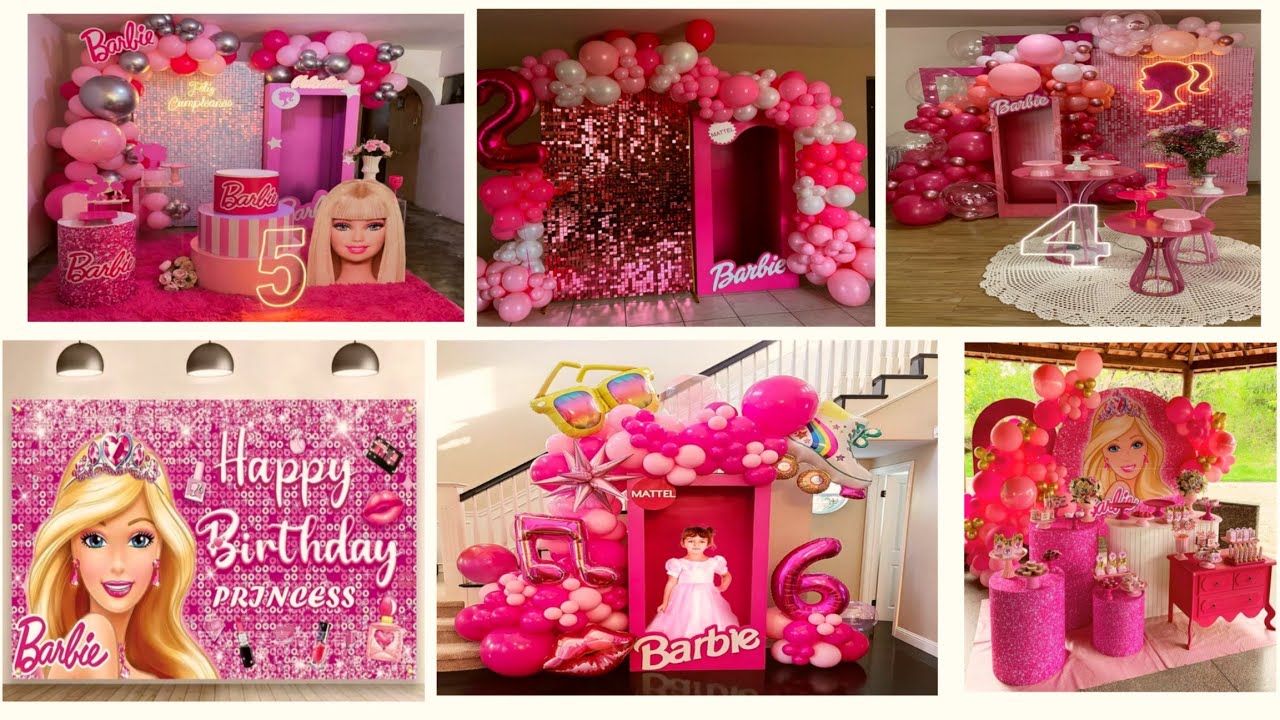 Birthday Decoration/Birthday Decoration ideas at home/Barbie Theme Birthday decoration/Balloon Decor