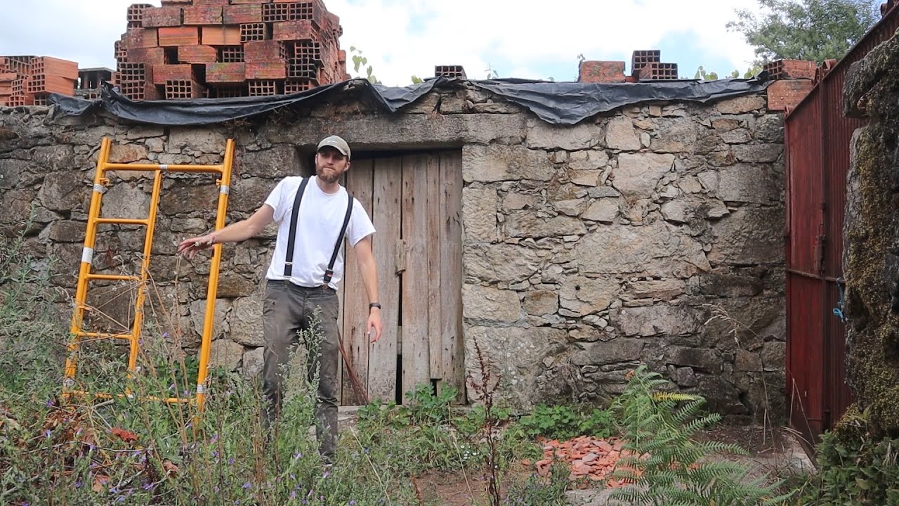 #10 Portugal House Renovation Update: Stone building tour, pool ...