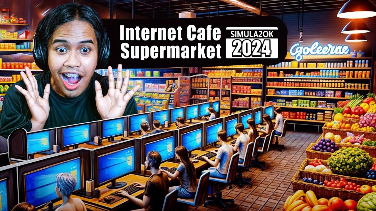 UKILLER BUKAK KEDAI GAMING DENGAN MAKAN! - Internet Cafe & Supermarket Simulator (Malaysia) Part 1