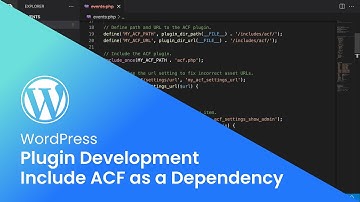 WordPress - Including ACF within a Plugin or Theme