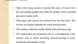 well interference and screen wells BY MISS SHIVANI SAINI