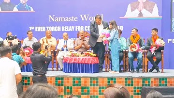 #geu India’s Chess Champion 🏆 flagged off the first-ever torch relay for Chess Olympiad