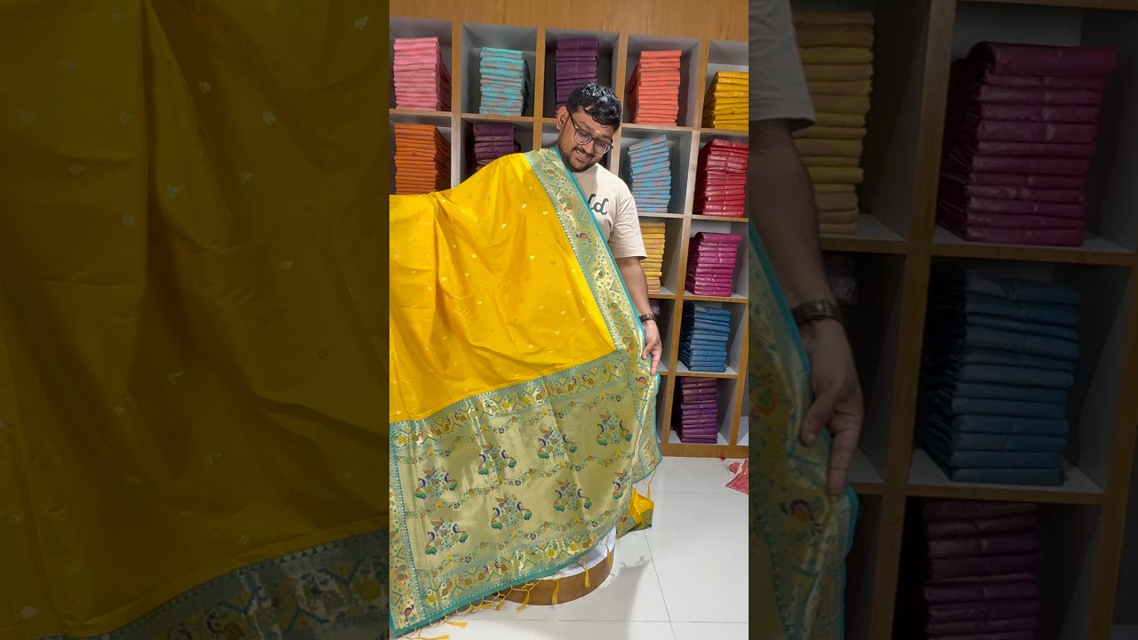 Rajwadi Mor Paithani Zari Butti Saree