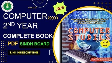 Class 12 Computer Book PDF Sindh Text Book Board Karachi. Session(2023-24)