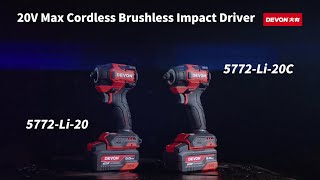 🔥 Say hello to the NEW beast! 🛠️DEVON 20V Max Brushless Impact Driver is here! 5772-Li-20 / 20C
