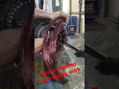 Electrical Motor Winding Wire laying work. #motor #electrical #winding #youtubeshorts #viral #japan