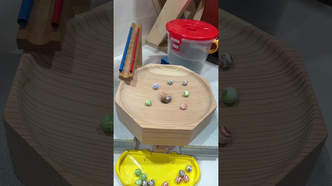 ASMR 🎧 Satisfying Wooden Bowl Marble Run ✨⑤